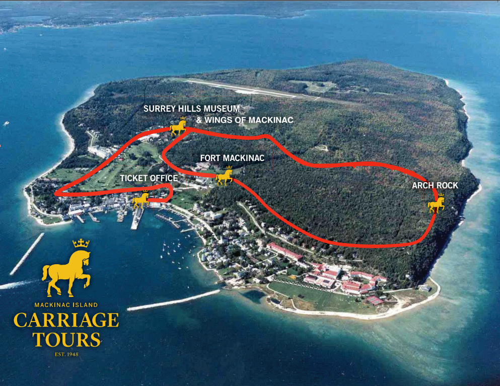 Overview of the Mackinac Island Carriage Tours Route